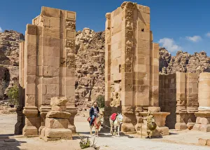 Hadrian`s Gate at Petra, Jordan