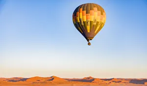 Namibia Prints: A hot air balloon at Namib-Naukluft National Park, Namibia
