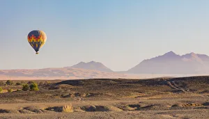 Namibia Prints: A hot air balloon at Namib-Naukluft National Park, Namibia