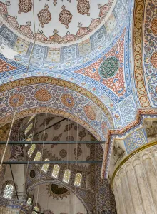 Turkey Prints: The interior of the Blue Mosque in Istanbul, Turkey