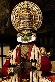 India Prints: A Kathakali performance at Fort Kochi in Kerala, India