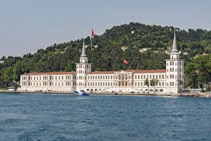 Turkey Prints: The Kuleli Military High School on the shore of the Bosporus in Istanbul, Turkey