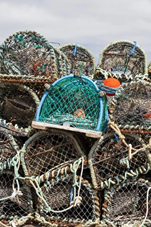 Lobster pots, Orkney, Scotland
