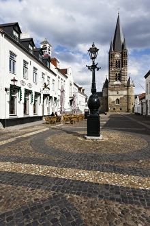 Church Prints: The main square and Abbey Church in Thorn, Netherlands