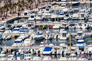 Spain Prints: The marina in Puerto de Mazarron, Spain