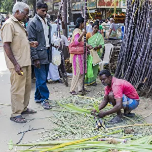 India Prints: A market at Coimbatore in Tamil Nadu, India