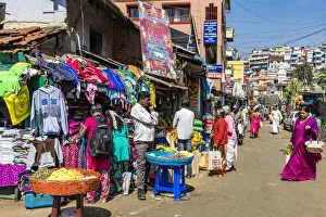 India Prints: A market at Conoor in Tamil Nadu, India