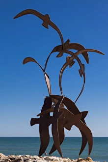 Spain Prints: Metal sculpture, Moraira, Spain