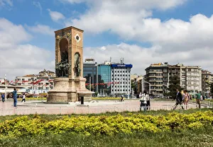 Turkey Prints: The Monument of Independence in Taksim Square in Istanbul, Turkey