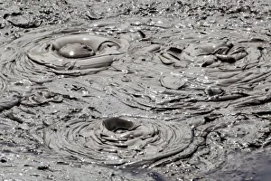 : A mud pool in an active volcanic area at Te Puia in Roturua, Bay of Plenty, in New Zealand