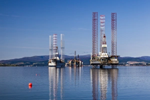 Reflection Prints: Oil rigs at Cromarty, Scotland