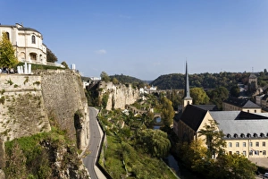 The old district of Grund in Luxembourg City, Luxembourg