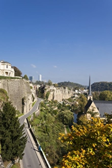 The old district of Grund in Luxembourg City, Luxembourg