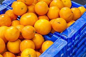 Nature Prints: Oranges on sale in Peniscola, Spain