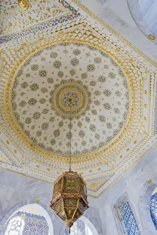 Palace Prints: The ornate ceiling of the Library of Ahmet III in the Topkapi Palace in Istanbul, Turkey