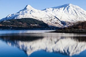 The Pap of Glencoe and Mam na Gualainn from Ballachulish, Highland Region, Scotland