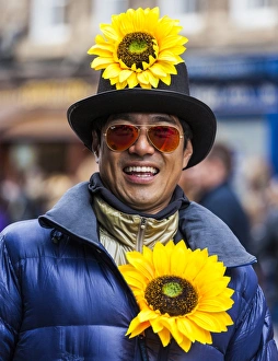 A performer at the 2015 Edinburgh Fringe Festival, Scotland