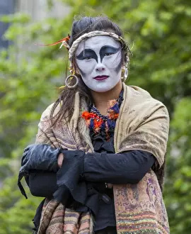 Theatre Prints: A performer at the 2015 Edinburgh Fringe Festival, Scotland