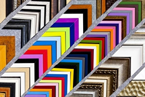 Picture frames at a market in Nerja in Spain