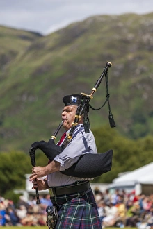 Lorn Prints: A piper at Taynuilt Games, Scotland, 2011