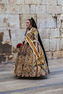 Spain Prints: Part of the procession honouring St Joseph in Burriana, Spain