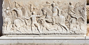 Carving Prints: A relief sculpture in the Alhambra, Spain
