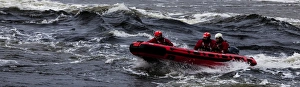Images Dated 2012 November: A rescue boat at the Falls of Lora in Connel in Argyll and Bute, Scotland