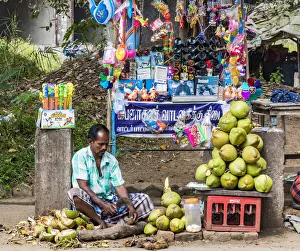A roadside food stall outside the Vedantangal Bird Sanctuary in Tamil Nadu, India