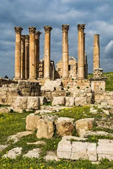 Jordan Prints: Ruins at the Roman city in Jerash, Jordan