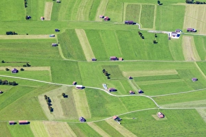 Agriculture Prints: A rural scene near Garmisch-Partenkirchen in Germany