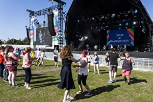 Scottish musicians representing Ce├▓las at Glasgow Green