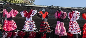 Market Prints: Selling dresses in Santa Pola, Spain