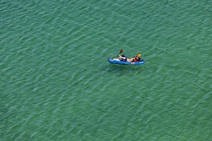 Water Prints: A small boat at Luskentyre in Scotland