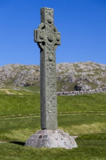 Island Prints: St Martin`s Cross on Iona, Scotland