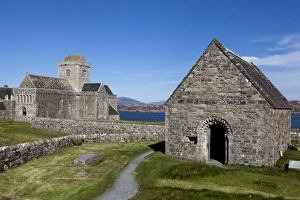 Island Prints: St Oran`s Chapel and Iona Abbey, Scotland