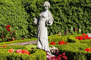 Sculpture Prints: A statue in the Gatehouse of Fleet Town Hall garden, Scotland