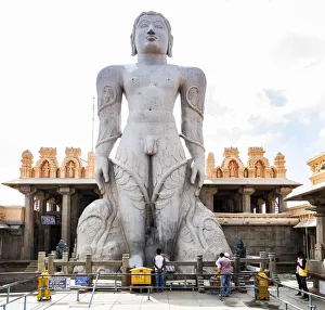 The statue of Gomateshvara at Sravanabelagola in Karnataka, India