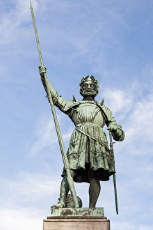 Sculpture Prints: A statue of Kaspar III in Bad Tolz in Germany