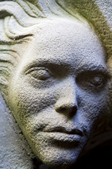 A stone carving at Iona Abbey, Scotland