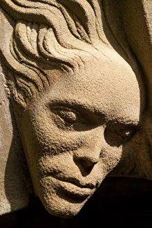 A stone carving at Iona Abbey, Scotland