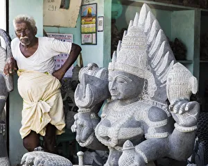 Editor's Picks: A stone carving shop at Mamallapuram in Tamil Nadu, India