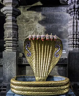 Stone carvings at the Chennakesava Temple at Belur in Karnataka, India