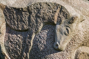 Granite Prints: A stone sculpture in the Crinan Canal, Argyll & Bute, Scotland