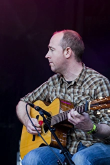 Lorn Prints: Tony Byrne of the Julie Fowlis Band playing at Oban Live in Scotland