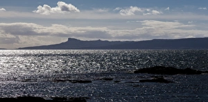 Mountains Prints: The view to Eigg from Arisaig, Scotland