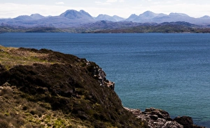 Mountains Prints: The view from Gairloch to the Torridon hills, Scotland