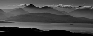 Cloud Prints: A view of Skye from the Bealach na Ba, Scotland