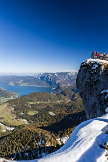 Snow Prints: A viewpoint on Schafbergspitze in Austria