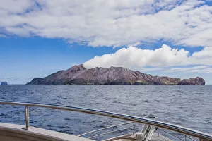 : The volcanic White Island in Bay of Plenty, New Zealand